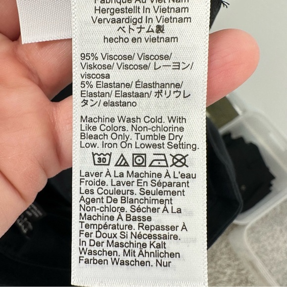 J. Crew Women's Size 0P Belted Wide Leg Trouser Black Pants Classic Work Career - Picture 9 of 9